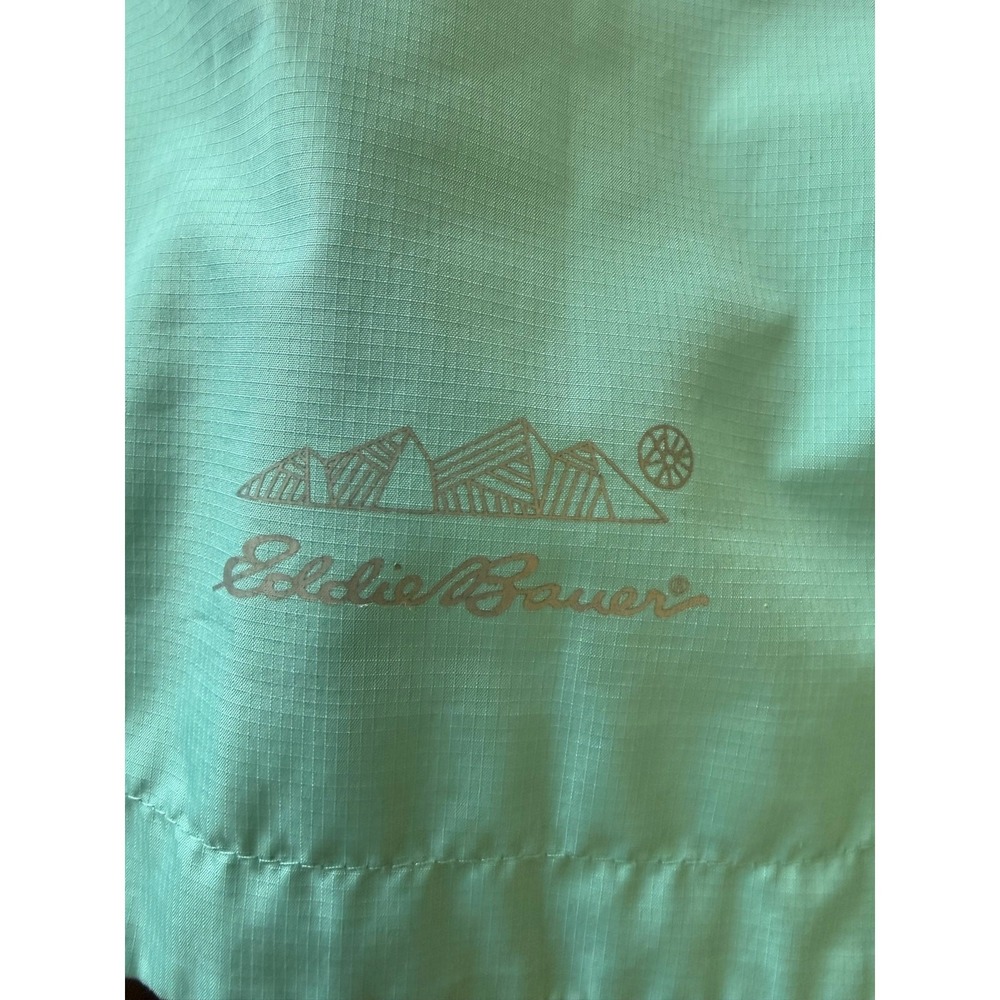 Eddie Bauer Kids L 14/16 Pink Teal Hooded Full Zip Rain Jacket Windbreaker Gorp - Picture 12 of 12